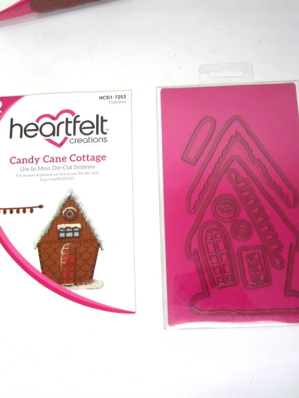 Heartfelt Creations Candy Cane Cottage Craft Dies & Cling Stamps Christmas